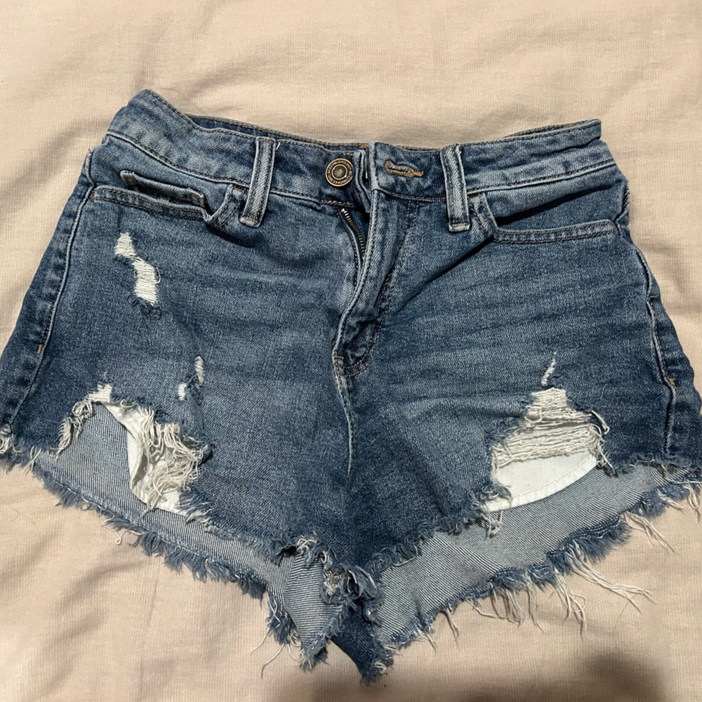 SO Light Blue Cutoff Denim Shorts